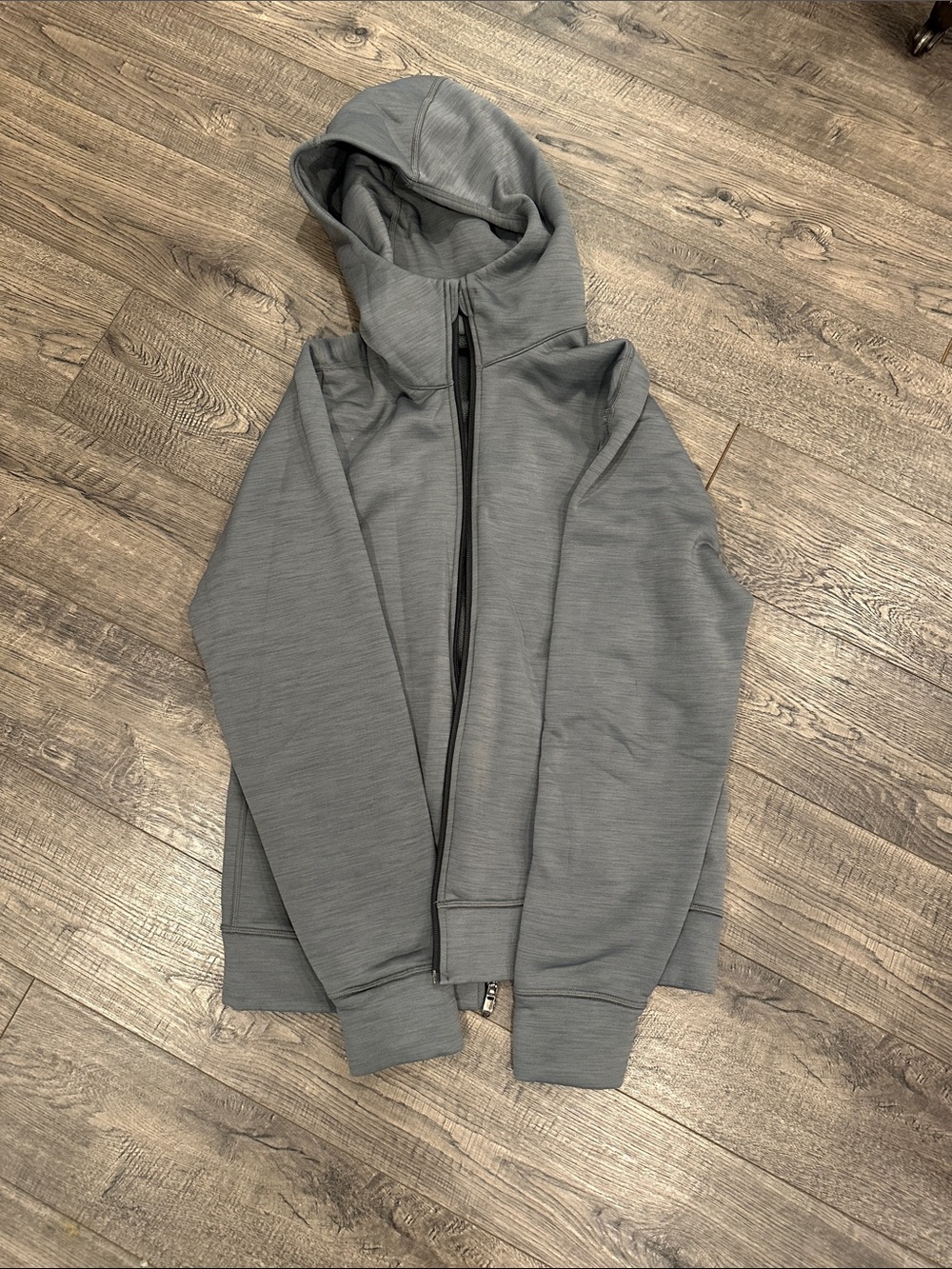 Lululemon Gray Hooded Zip-Up Sweatshirt